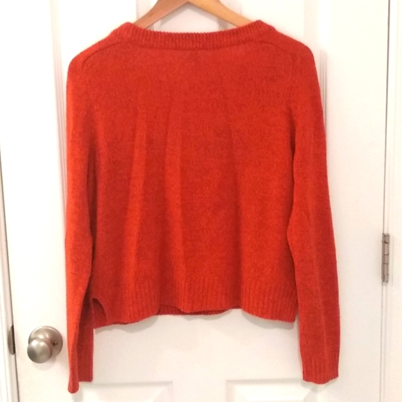H&M Fall Pumpkin Orange Rustic Fall Sweater Size M - Picture 6 of 7